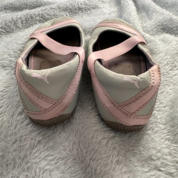 PUMA Kinder-Fit Flats in Gray & Pink Toddler Sz 9 - Picture 4 of 7